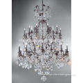 Copper pipe crystal chandelier light with candle lighting for wedding/modern house furniture design supply